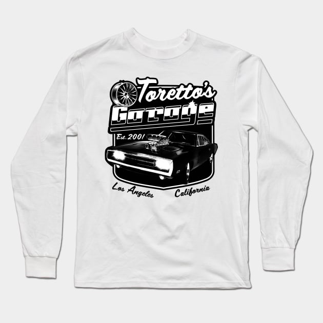 Toretto's Garage - Los Angeles Long Sleeve T-Shirt by Meta Cortex